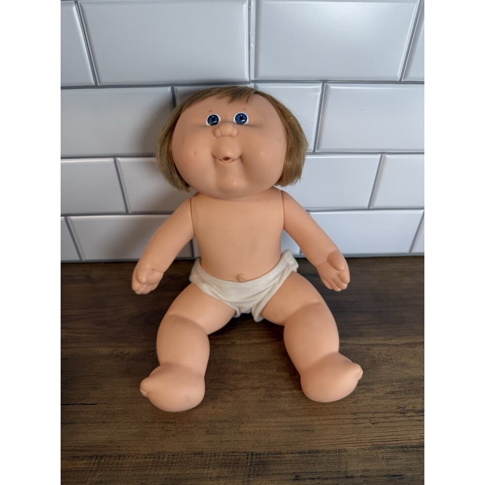 Vintage 1980s Cabbage Patch Kids Splash Doll Blonde Boy Blue Eyes Made in China